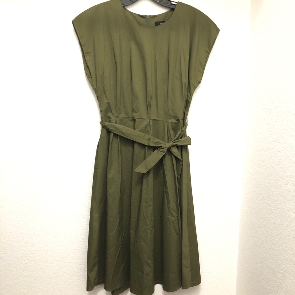 Olive Green Short Sleeve Dress